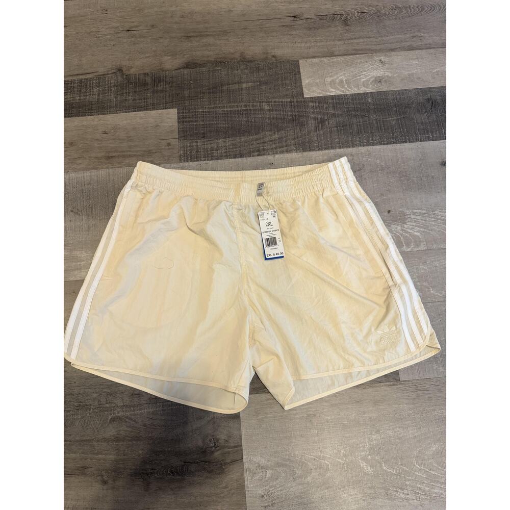 Adidas Sprinter Shorts Mens 2XL Wonder White Originals Trefoil Athletic Running